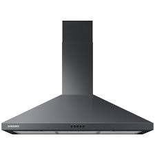 samsung 36 in wall mount range hood with led lighting fingerprint resistant black stainless nk36r5000wg the home depot steel appliances peninsula cabinets