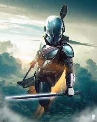 Comicbook Mando With The Darksaber Art By Jackson Caspersz Star Wars Background Star Wars Images Star Wars Characters Pictures
