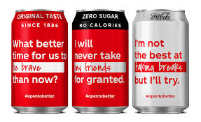 The diet coke just has more ice, they said. Coca Cola Tm Replaces Its Iconic Front Of Pack Logo With Inspiring Resolutions Of Hope And Optimism For 2021 As Part Of Its New Open To Better Campaign Coca Cola European Partners