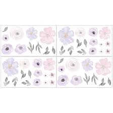 Check spelling or type a new query. Sweet Jojo Designs Watercolor Floral Lavender And Gray Wall Decal Reviews Wayfair