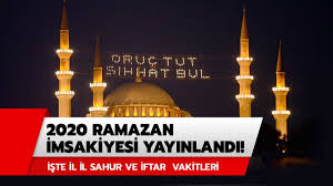 13 mayıs 2021 perşembe ramazan bayramının 1. Diyanet 2020 Ramazan Imsakiyesi Yayinlandi Iste Il Il Iftar Ve Sahur Vakitleri Diyanet Ramazan Imsakiyesi