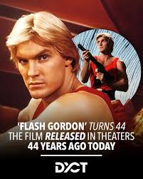 Celebrating 44 Years of Flash Gordon On December 5, 1980, the world was  introduced to a sci-fi spectacle unlike any other: Flash Gordon. Directed  by Mike Hodges and based