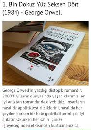 bin dokuz yuz seksen dort kitap onerileri kitap kitap listeleri