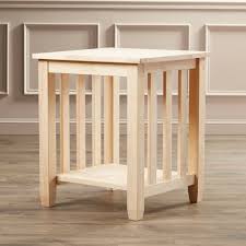 Do you suppose unfinished bedside table appears to be like great? Plant Stand End Entry Bedside Table Mission Indoor Versatile Wood Unfinished