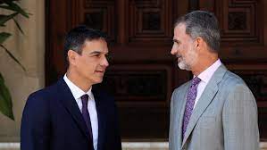 El rey Felipe VI recibirá a Pedro Sánchez este miércoles en Marivent