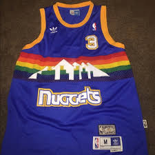Mitchell & ness denver nuggets dikembe mutombo 1991 road swingman jersey. Allen Iverson Rainbow Nuggets Jersey Online Shopping For Women Men Kids Fashion Lifestyle Free Delivery Returns