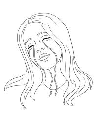 Make a coloring book with vampire diaries for one click. Billie Eilish Coloring Pages Coloring Home