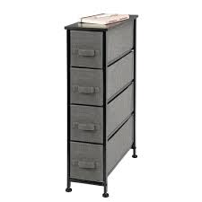 Maybe you would like to learn more about one of these? Mdesign4 Drawer Narrow Vertical Dresser With Fabric Drawers In Charcoal 19 X 8 X 29 7 By Mdesign Dailymail