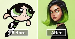 Let's see how many of these characters you recognize? Illustrator Repaints Disney And Other Cartoon Characters In Her Unique Style And They Look Better Than Original Bored Panda