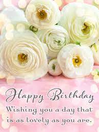 Lovely Flowers For You Happy Birthday Card Birthday Greeting Cards By Davia Birthday Wishes Flowers Happy Birthday Beautiful Lady Birthday Blessings