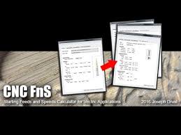 Cnc Fns V1 0 Starting Feed And Speed Calculator For Vectric Applications