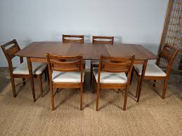 vintage mid century walnut dining set