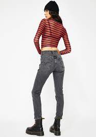 Levis Coal Black 501 Skinny Jeans Dolls Kill