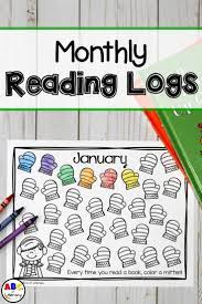 Printable Monthly Reading Logs To Motivate And Encourage Kids To Read Monthly Reading Logs Preschool Homework Kindergarten Reading Log