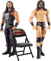 My son loves roman reigns and we had a hard time finding this in a store. Amazon Com Wwe Roman Reigns Drew Mcintyre Wrestlemania 35 Battle Pack Two Rival 6 Inch 15 24 Action Figures With Articulation Life Like Detail Authentic Ring Gear 2 Chair Accessories Toys Games