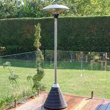 A patio heater can provide as much heat as a small camp fire. Buy Patio Tall Electric Garden Patio Heater Brown Online At Cherry Lane