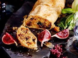 Couscous Strudel Mit Feigen Und Baby Pak Choi Rezept Lecker Pak Choi Rezept Rezepte Vegetarischer Hauptgang