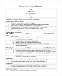 Examples of accounting resume objectives here are some examples of resume objectives that you can use as guidelines when writing your own accounting resume: Free 8 Sample Customer Service Objective Templates In Pdf Ms Word