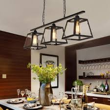 Where black chandeliers work best. Pyramid Island Lighting Modern Iron 3 Heads Island Light In Black For Dining Table Beautifulhalo Com