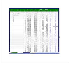 11 bmi chart template free sample example format