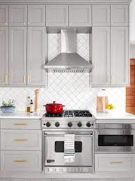 Closeup of creative arabesque kitchen backsplash | mix of clover arabesque blanco mosaic glass. Pin On Renovation