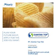 Madingloker.com merupakan salah satu situs informasi loker, dimana awal dari situs ini tercipa dari keterbatasannya text untuk caption pada info lowongan kerja yang ada di akun instagram kami. Pt Siantar Top Sidoarjo Gaji