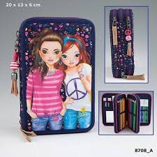 Top Model Milles Fleures Triple Filled Pencil Case Top Model Pencil Cases The Party Company Pencil Case Childrens Colouring Book Top Model