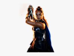 Valkyrie assists captain marvel in battle. Valkyrie Thor Thorragnarok Marvel Freetoedit Tessa Thompson Valkyrie Poster Hd Png Download Kindpng