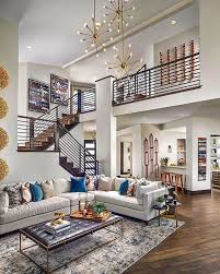 Modern Interior Design At Its Best The Modern Staircase Design Fits This Contemporary Contemporary Decor Living Room Luxury House Designs Modern House Design