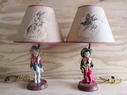 Vintage Lamps 1950s Western Cowboy Kids Bedroom Table Lighting With Celluloid Dolls Mid Century Childrens Room Cowboy Lamp Vintage Lamps Childrens Room Decor