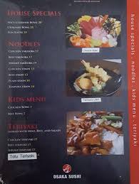Sushi king chain of restaurants serves quality sushi and other japanese cuisine at affordable prices in a warm and friendly environment. Online Menu Of Osaka Sushi Restaurant Bonnyville Alberta T9n 2g3 Zmenu