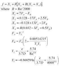 moody friction factor calculator from innovyze h2ocalc