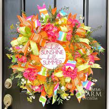 Maybe you are trying to find door wreaths for spring and summer! How To Make A Deco Mesh Summer Wreath Southern Charm Wreaths