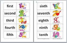 Download all types of clipart in png format for free; Ordinal Words And Numbers Matching Cards And A Slide Show Ordinal Numbers Classroom Freebies Numbers For Kids