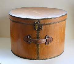 Antique Victorian Wood Hat Box Antiques Wood Leather Handle