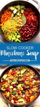 Slow Cooker Minestrone Soup Homemade Stovetop Recipe Video Rezept Hausgemachtes Rezept Eintopf Rezepte Suppen Rezept Gesund