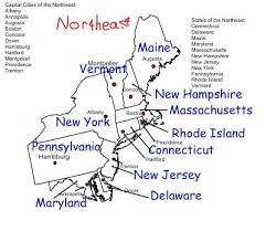 North East Region States And Capitals Northeast Region States And Capitals Map States And Capitals Northeastern State Northeast Region