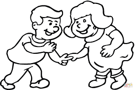 See more ideas about coloring pages, colouring pages, coloring books. Little Boy And Girl Laugh Together Coloring Page Free Printable Coloring Home
