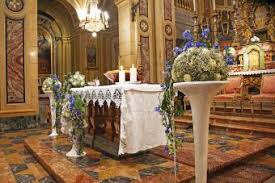 Church altar flowers for weddings. Wedding Flowers For Church Altars Lovetoknow