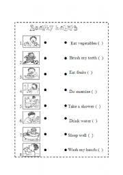 7 habits of highly effective teens worksheets, 7 habits of highly effective teens worksheets and 7 habits printables for kids are some main things we want to show you based on the post title. Healty Habits Esl Worksheet By Acamaru