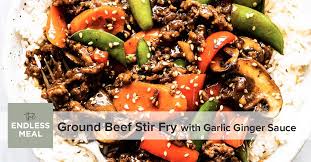 Ground Beef Stir Fry With Garlic Ginger Sauce Recipe Stir Fry Beef Stir Fry Ground Beef
