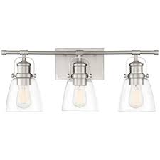 Kalen 23 1 2 Wide 3 Light Brushed Nickel Bath Light 61a93 Lamps Plus Bath Light Bathroom Light Fixtures Bathroom Lighting