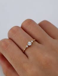 Unique Engagement Ring Solid 14k Gold Moissanite Engage Vintage Gold Engagement Rings Unique Yellow Gold Engagement Ring Yellow Gold Moissanite Engagement Ring