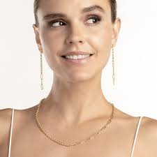 Devon Fashion Yellow Gold 50/50 Paper Clip + Rolo Chain Necklace 57538