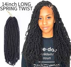 In this long hair marley twist hairstyle, you will see that this is a simple hair look, but the twists and the colored extension is making it look different. The Perfect Long Spring Twist Hair 14 Inch 4 Pcs Natural Black Fluffy Twist Crochet Braids Synthetic Brai Twist Hairstyles Spring Twist Hair Braided Hairstyles
