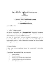 Mit höhen von 300 bis 1500 metern, vielen wäldern, tälern und flüssen, stellen die. Schriftliche Unterrichtsplanung Sachunterricht Petersen