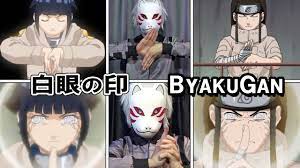Naruto Shippuden Hand seals signs / Neji Hyuga / Hinata Hyuga / White Eye  