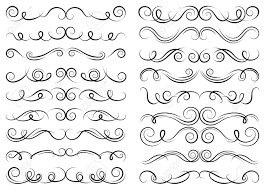 The best selection of royalty free tattoo swirls vector art, graphics and stock illustrations. Calligraphic Design Elements Dividers Borders And Swirls Set Of Curls And Scrolls For Wall Decoration Books Cards And Tattoos Swirls Vector Illustration Royalty Free Cliparts Vectors And Stock Illustration Image 92555809