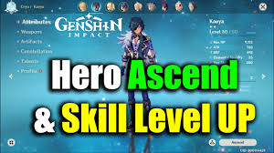 Genshin Impact Hero Ascend Skill Level Up Youtube