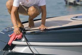 Just like if you were waxing your car, you should only concentrate on small areas at a time, buffing off the wax as you go until the outside of your boat is gleaming in its pristine condition. Yacht Cleaner Yacht Detailer Dames Marine Services Yacht And Boat Detailing And Restoration